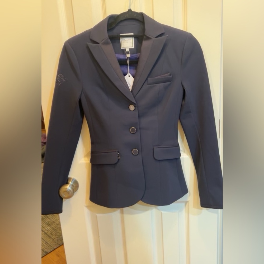 Samshield Louisa Show coat competition jacket Swarovski Crystals Navy FR 32 US 2